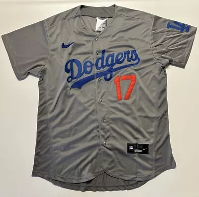 Shohei Ohtani #17 Los Angeles Dodgers Gray Flex Base Stitched Jersey Size 40(M) • $19.99