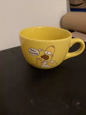 Vintage Simpsons Mug Large Homer Hmm Chocolate Coffee Hot Chocolate Large Cup • £2.99