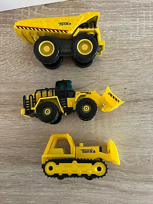 DieCast Tonka 4” Long Dump Truck And Bulldozer  Front Loader Working Rigs Mint • $22