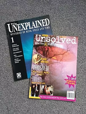 Duo Of Unsolved And Unexplained Magazines (1980 1997)  X-Files Poster Missing • £0.99