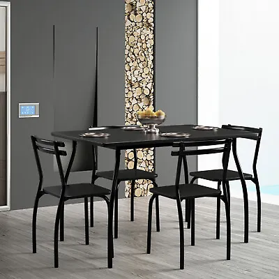 5 Piece Dining Set Table And 4 Chairs Home Kitchen Room Breakfast Furniture New • $134.98