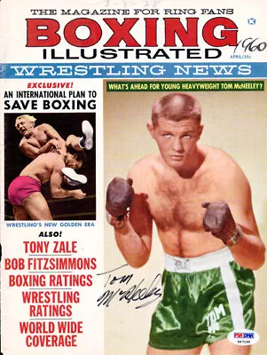 Tom McNeeley Autographed Boxing Illustrated Magazine Cover PSA/DNA #S47199 • $49