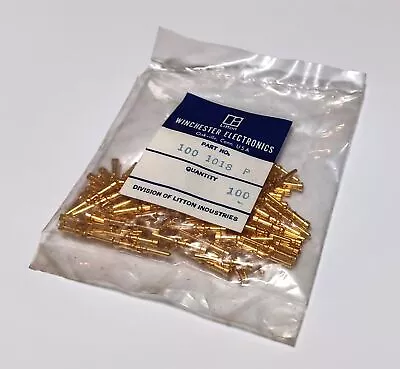 Litton Winchestor Electronics 1001018P Gold Crimp Male Contacts Pins 100pk - New • $124.89