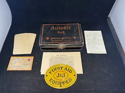 Vintage Antique Johnson & Johnson Autokit Medical First Aid Kit • $284.95