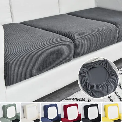 1/2/3/4 Seater Sofa Seat Cushion Covers Stretch Couch Settee Protector Slipcover • £5.68