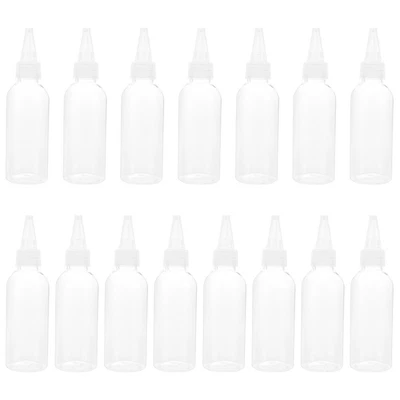 £10.64 • Buy  15pcs 80ml Sand Art Bottles Transparent Plastic Squeeze Bottle Nozzle Tip