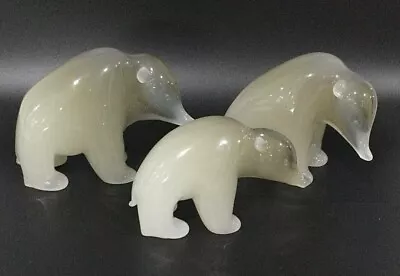 Vintage~Archimedes Seguso~Murano~ALABASTROS Glass~3 Bears~Polar~Rare Set • $290