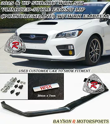 $104.99 • Buy Fits 15-17 Subaru WRX STi V-Limited Style Front Lip + WRX Emblem
