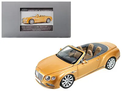 $222.22 • Buy 2016 Bentley Continental GT Convertible LHD Sunburst Gold 1/18 Diecast Model Car