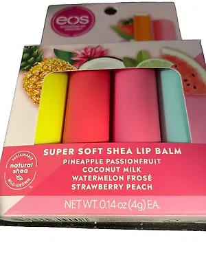 EOS Moisturizing Natural Shea Super Soft Shea Lip Balm Stick Variety Pack - 4pk • $6