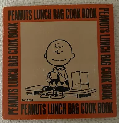 Vintage Peanuts Lunch Bag Cook Book By Charles Schulz 1974 First Printing • $5