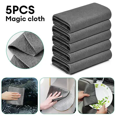 5Pcs Thickened Magic Cleaning Cloth Streak Free Microfiber Cleaning Reusable Rag • $11