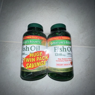 $26.49 • Buy Natures Bounty FISH OIL 1200mg 360 Softgels Omega-3 360mg Non-GMO Exp 3/24
