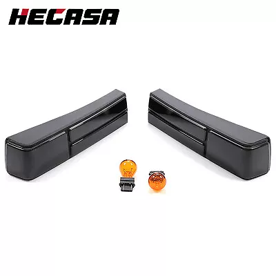 HECASA For Ford Mustang 1987-1993 Rear Tail Lights Brake Lamps W/Bulbs Smoked • $73.50