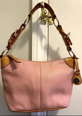 Dooney & Bourke Pink Pebble Leather Shoulder Hobo • $42