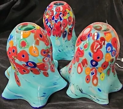 Murano Millefiori Lamp Shade Set Of 3  • $340