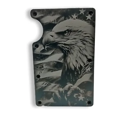 Eagle American Flag Minimalist Wallet Men's RFID Blocking Money Clip Gun Metal  • $16