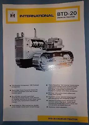 International Btd-20 Crawler Tractor Brochure • £12.50