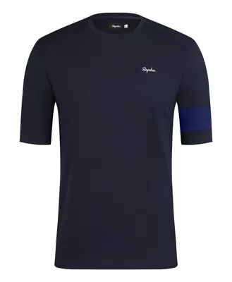 RAPHA Mens Tech T-shirt Jersey Cycling Navy BNWT Roadwear Size Medium BRAND NEW • $85