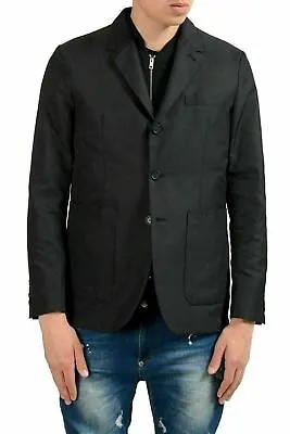 Burberry London Men's Black Built-In Vest Blazer Sport Coat US 36 IT 46 • $1401.64
