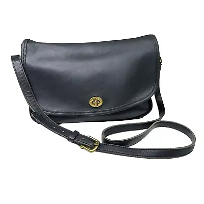 Coach Vintage City Bag Black Leather Crossbody Bag 9790 • £96.37