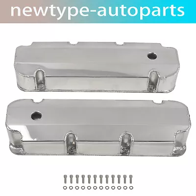 Fabricated Aluminum Valve Covers For BBF Ford 429-460 W/ Hole Polished • $120.42