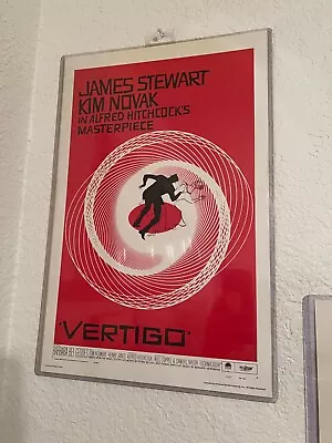 Vertigo Alfred Hitchcock Movie Poster James Stewart Kim Novak Protective Sleeve • $10