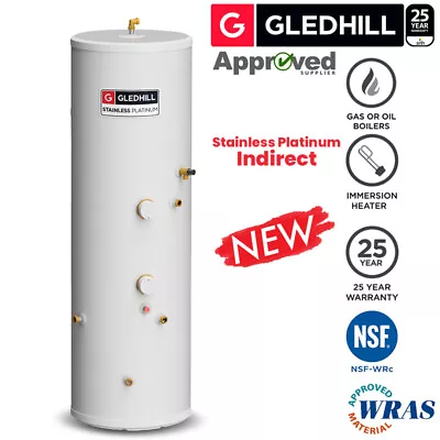 Gledhill Stainless Platinum 300L Indirect Unvented Cylinder PLTIN300 • £960.96