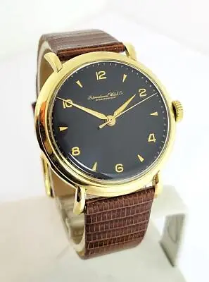 Vintage 18k Gold IWC SHAFFHAUSEN Winding Watch 1950s Cal 89 SERVICED EXLNT • $3250