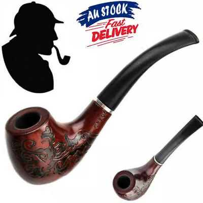 Smoking Pipe Durable Tobacco Vintage Wooden Pipes Cigar Cigarette Unique Gift • $13.99