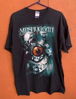 Vintage Meshuggah Metal Rock Heavy Music Black T Shirt Eye Logo Size Xl Punk • $64.99