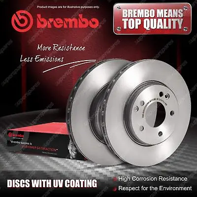 2x Rear Brembo UV Coated Disc Brake Rotors For Abarth 500 595 695 C 312 Smooth • $114.63