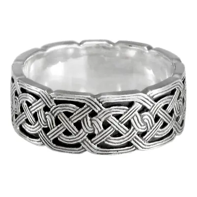 Large Celtic Knot Ring - Irish Jewelry Medieval Renaissance Wedding - Sizes 4-15 • $39.99