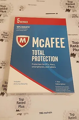 McAfee Total Protection 2017 Internet Security 5 Devices Factory Sealed New BOX • $19.99