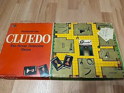 Vintage Rare CLUEDO VINTAGE 1965 Board Game By Waddingtons Strategy M315 • £14.99