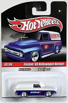 Hot Wheels Custom '69 Volkswagen Variant Delivery Series #R3747 NRFP 2009 Wh/Bl • $27.70