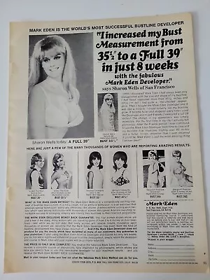 1970 Mark Eden Womens Bust Developer Increase Bustline Sharon Wells Ad • $9.99