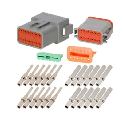 Deutsch Dt Series Multi Plug Waterproof Connector 2 3 4 6 8 12 Way Pin Kit • £19.89