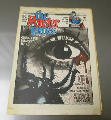 1972 MONSTER TIMES V.1 #16 VG+ Mighty Joe Young NO Poster SUPERMAN • $15.25