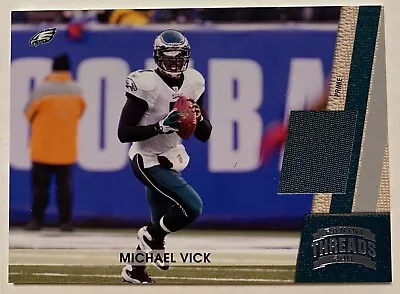 2011 Panini Threads Michael Vick Game Worn Prime Patch SP #/25 Eagles Falcons • $12.50