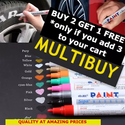 Paint Marker Pens Permanent Pen Marker For Car Tyre Tire Tyres Metal 12 Colour🎨 • £3.49