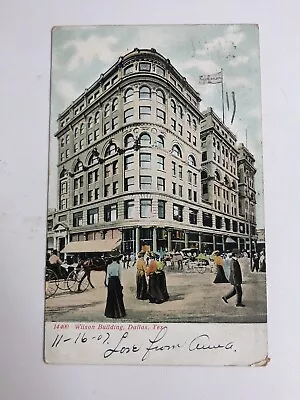 Dallas TX- Texas Wilson Building Vintage C1907 Postcard • $6.98