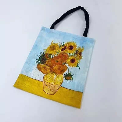 Vincent Van Gogh Sunflowers Painting Printed Canvas Tote Bag Shoulder Purse • $9.99