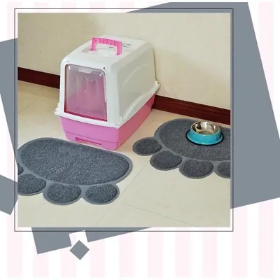 £3.99 • Buy Grey PAW PVC Placemat Dog Puppy Pet Cat Dish Bowl Food Water Mat Wipe Clean UK