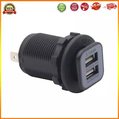 Dual USB Charger Socket Outlet 2.1 Amp Panel Mount Motorcycle • $13.85