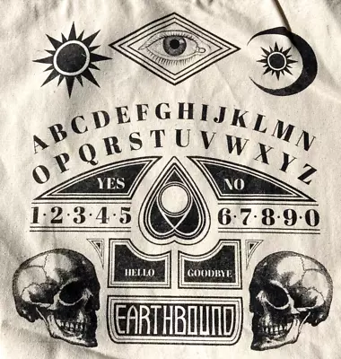 Earthbound Ouiji Board Skull Knowledge Shopping Tote Bag YesNo Hello Goodbye Eye • $10