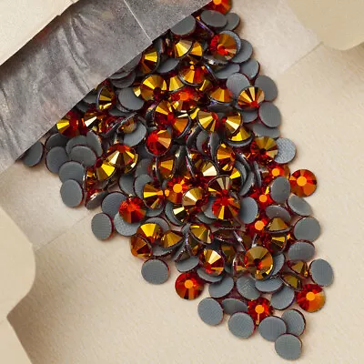 Siam AB Hotfix Rhinestones Loose Glass Stone FlatBack Crystal Strass Iron On Red • $6.38