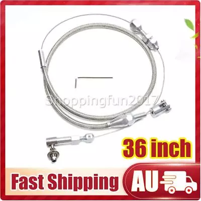 36inch Car Universal Throttle Cable Stainless Steel Accelerator Housing Rod X • $27.39