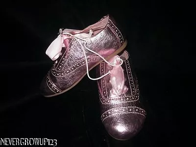 $23.91 • Buy Girls Oshkosh Genuine Kids 5~6~7~8~9~10~11~12 Pink Shiny~saddle Shoes~50's~nwt