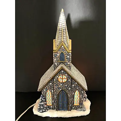 $29.99 • Buy Vintage Christmas Village Church Lights Up Hand Painted 16  Tall